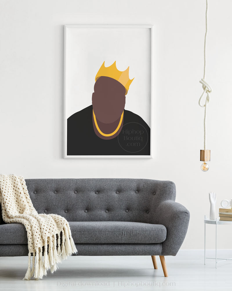 Crowned Rapper Poster Wall Art
