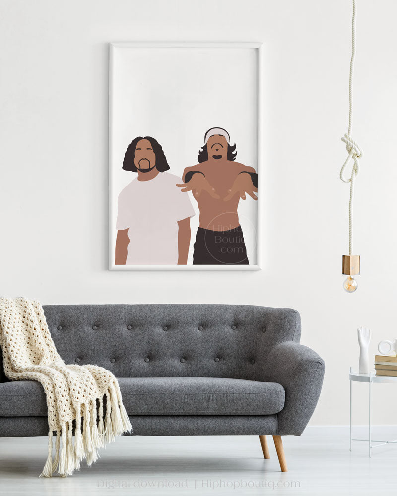 Old school rapper poster | 90s hip hop wall art printable - HiphopBoutiq