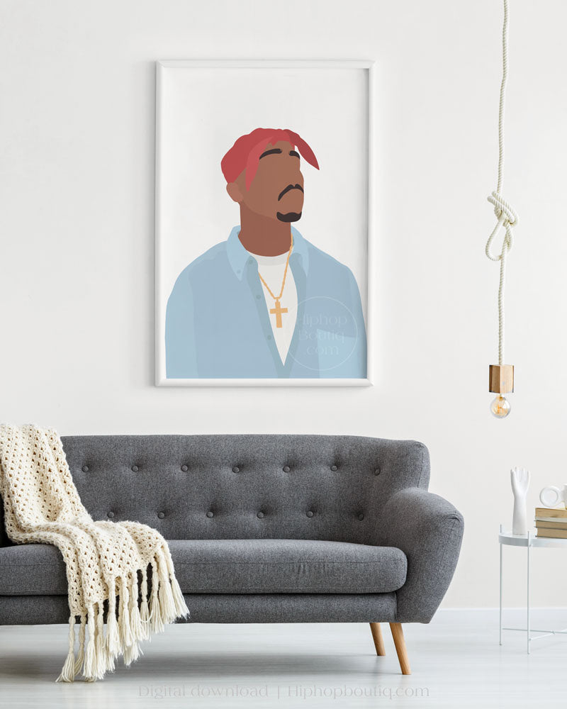 Old school rapper poster | 90s hip hop wall art printable - HiphopBoutiq