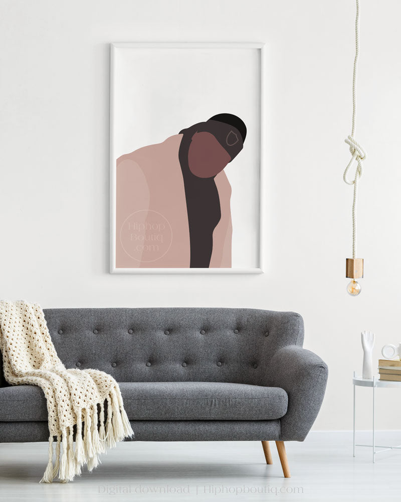 90s rapper poster | Old school hip hop wall art printable - HiphopBoutiq
