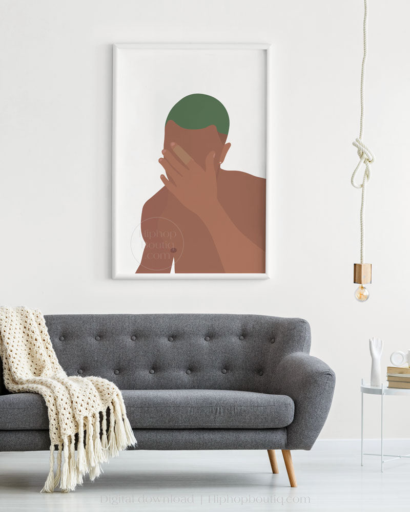 Rapper poster | Hip hop rapper portrait printable - HiphopBoutiq