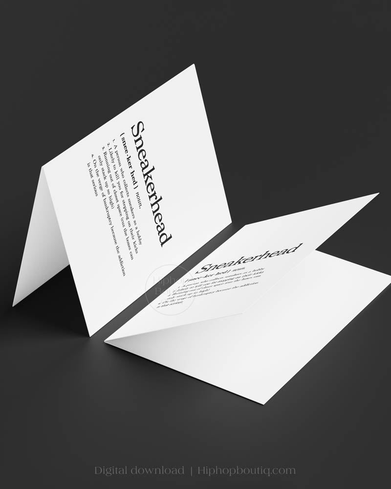 Sneakerhead Definition Birthday Card