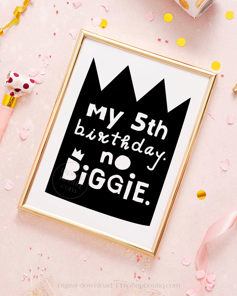 My 5th Birthday Hip Hop Party Sign