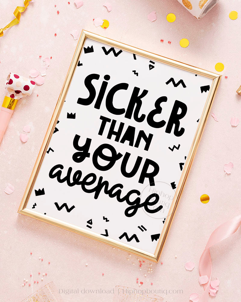 90s Hip Hop Geometric Birthday Sign