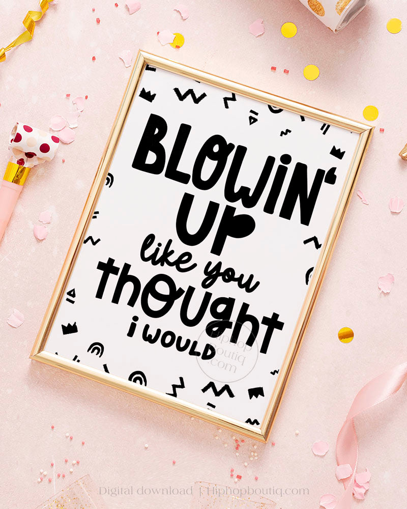 Hip Hop Theme Birthday Party Sign
