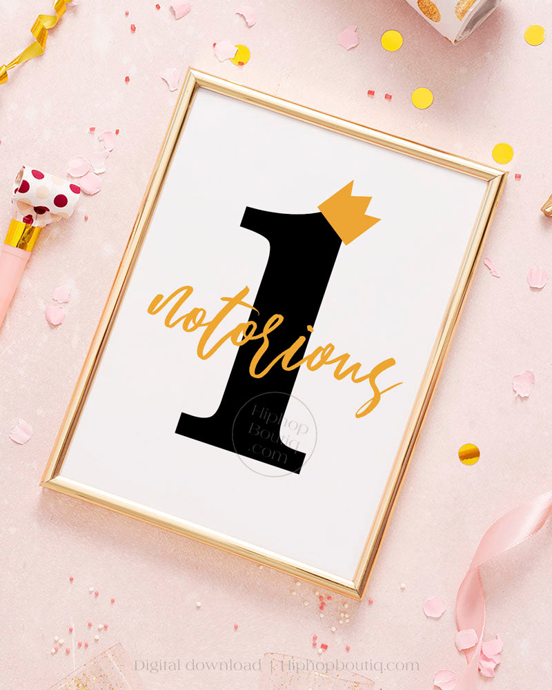 Notorious One birthday decoration | 90s hip hop themed party - HiphopBoutiq