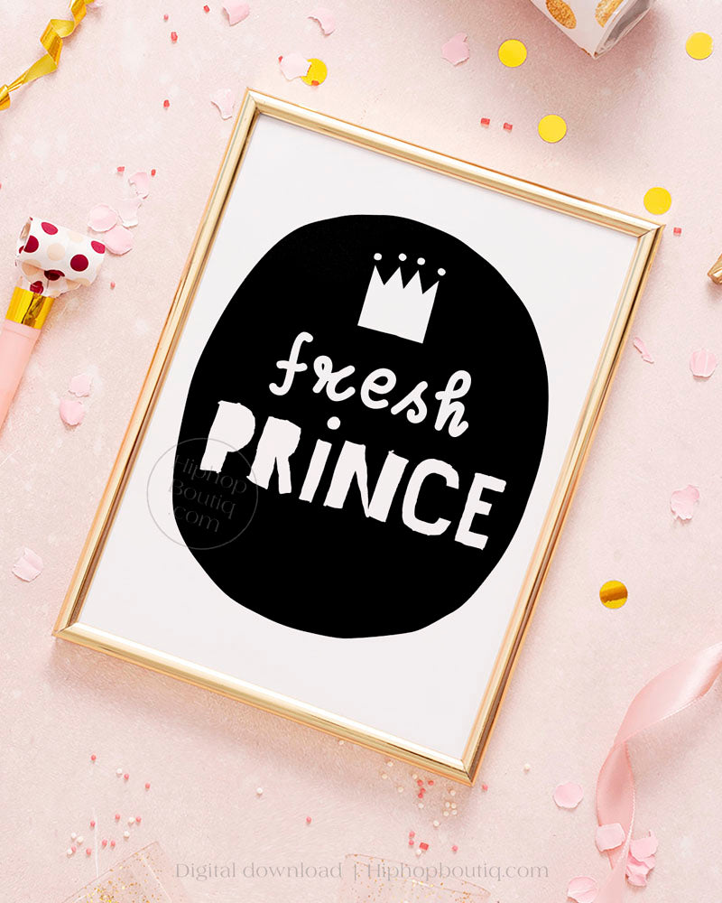 Prince decor sign for baby shower