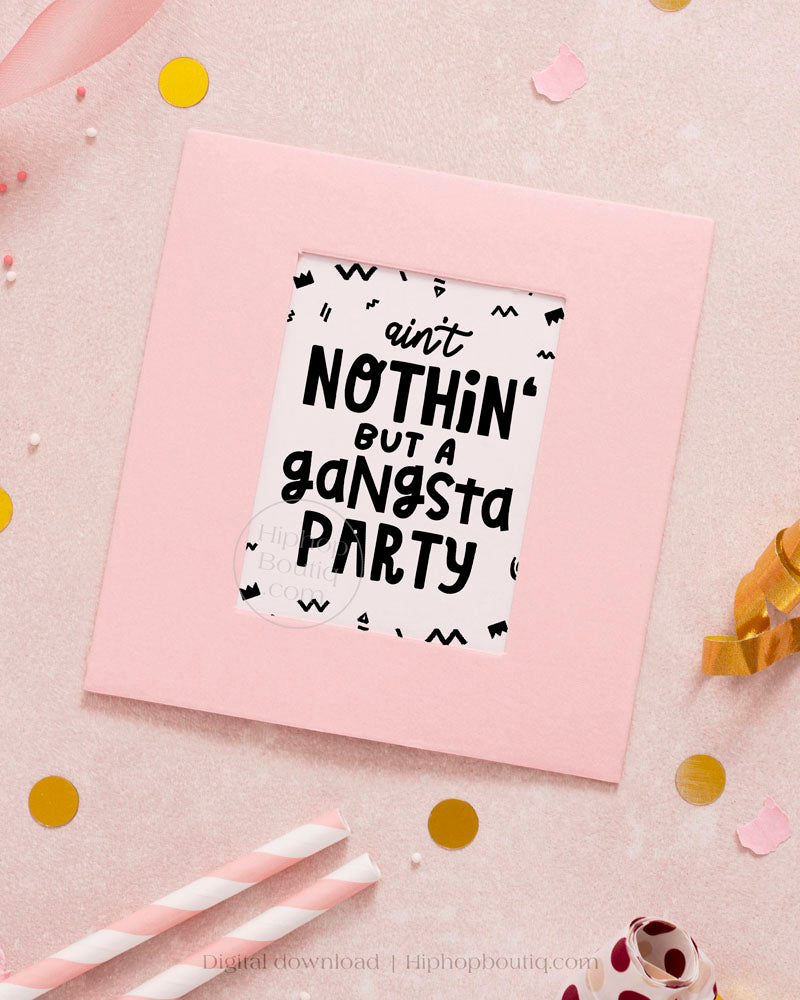 90s hip hop birthday party decor | Ain't nothing but a gangsta party theme