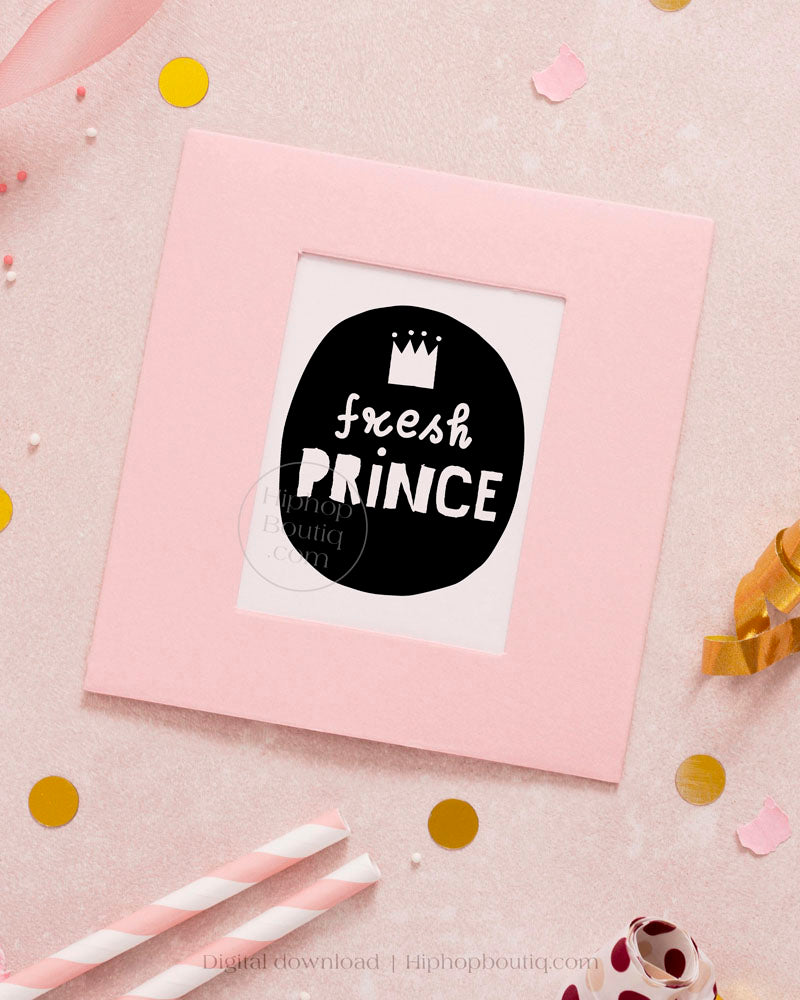 Prince decor sign for baby shower