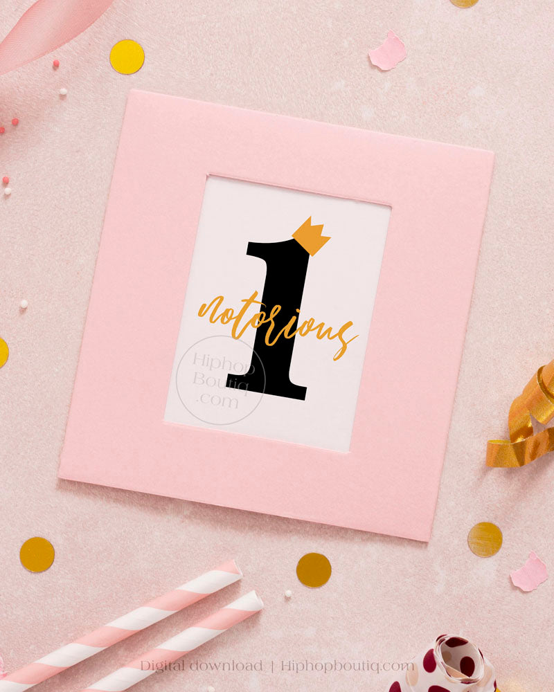 Notorious One birthday decoration | 90s hip hop themed party - HiphopBoutiq