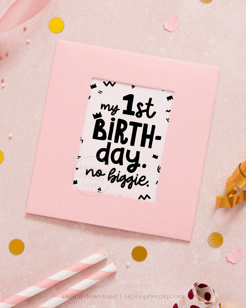 My 1st Birthday 90s Hip Hop Party Sign