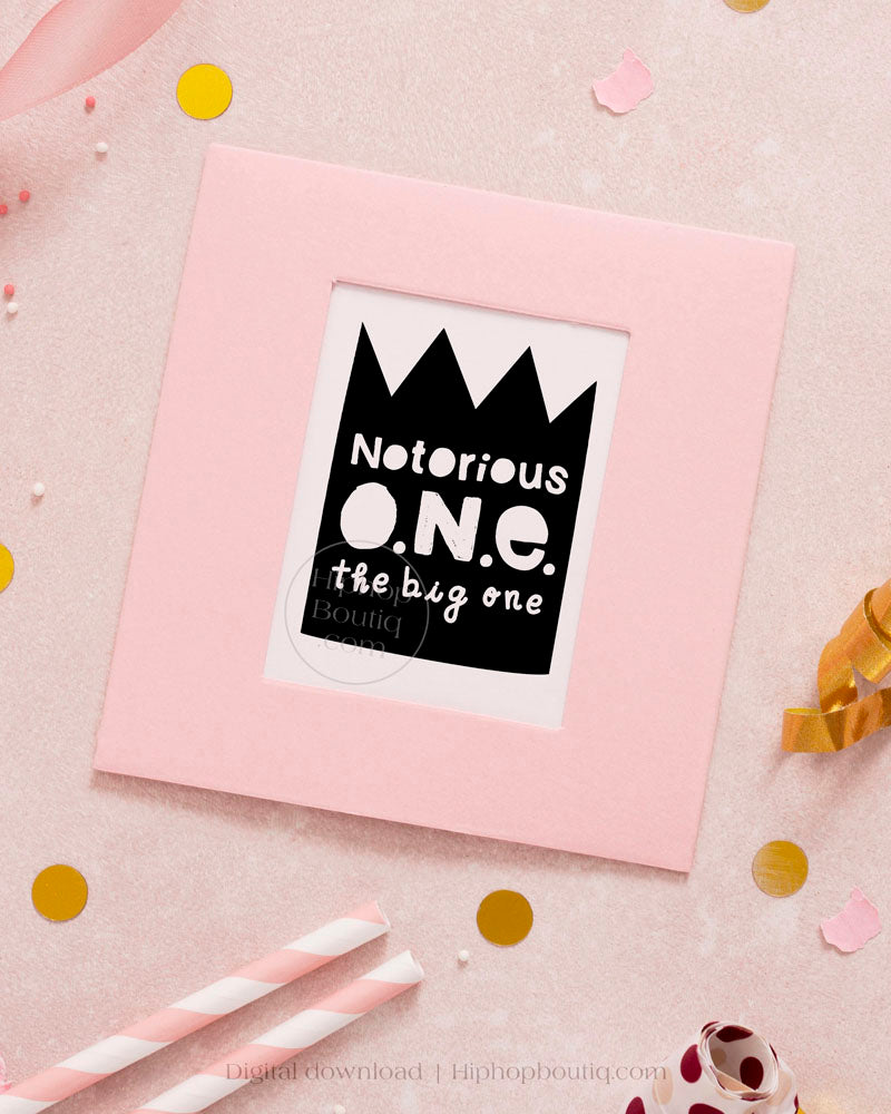Notorious O.n.e. the big one first birthday decor | Hip hop themed party - HiphopBoutiq