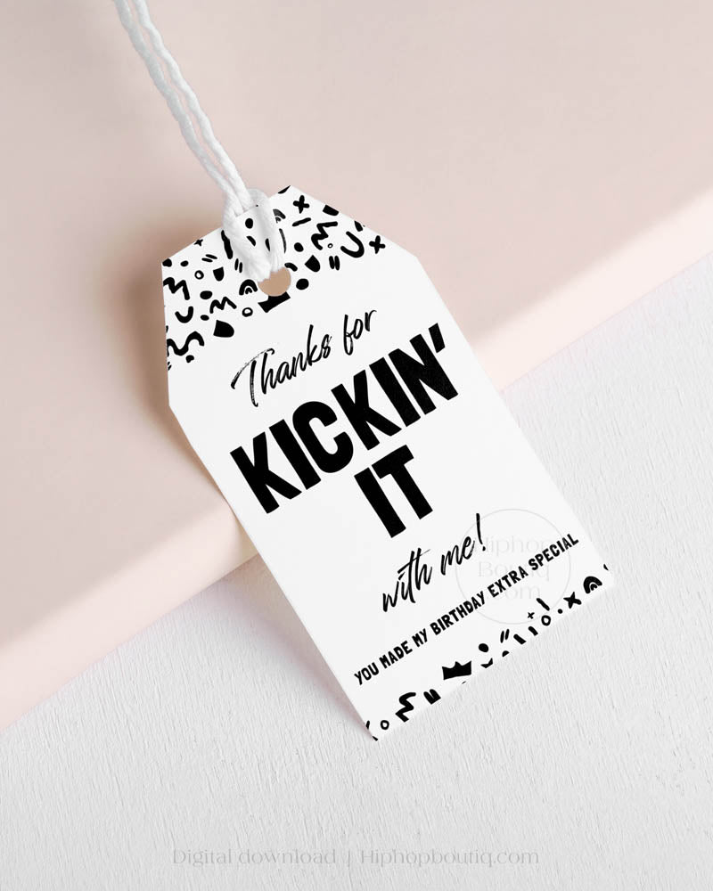 Hip Hop Birthday Party Thank You Gift Tag