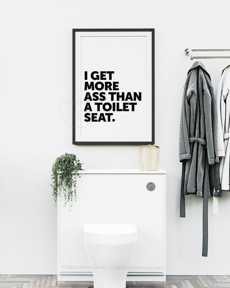 Old school hip hop bathroom decor | Hip hop themed bathroom sign - HiphopBoutiq