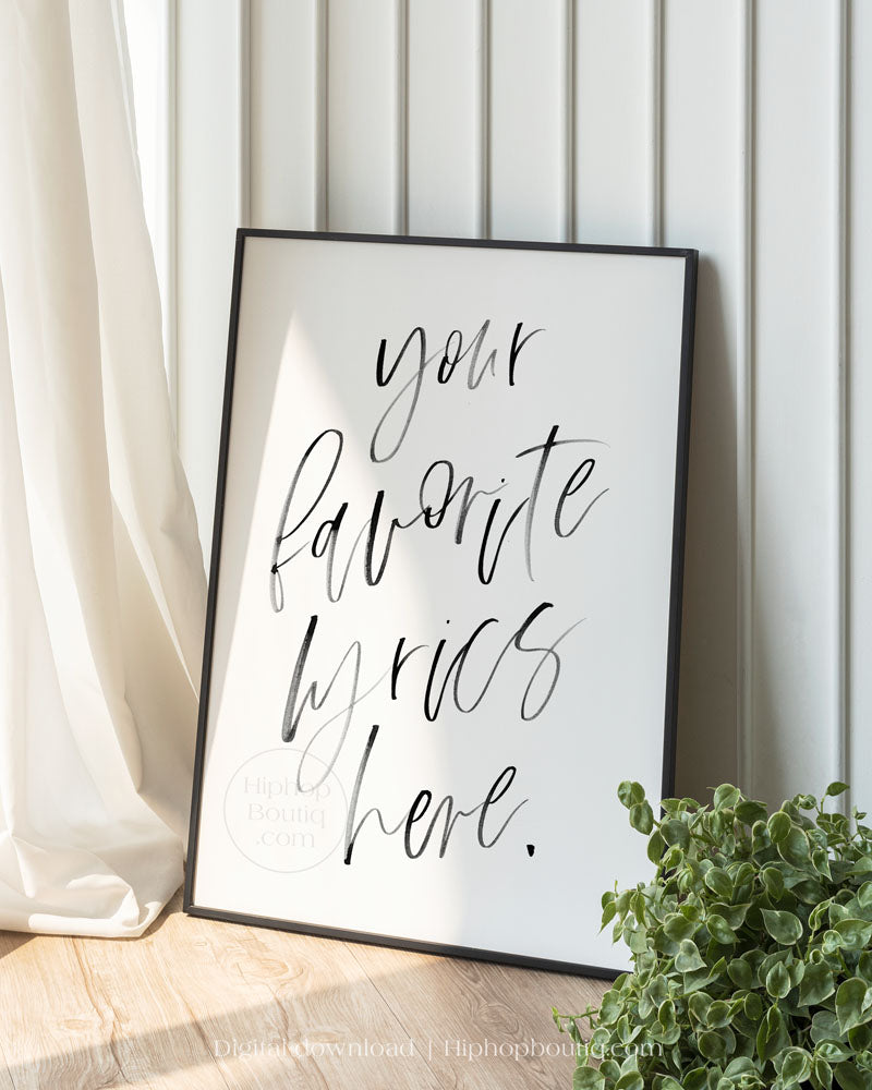 Custom Script Rap Lyrics Poster