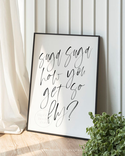 Old school hip hop bedroom decor | Hip hop wall art for bedroom | Suga suga - HiphopBoutiq