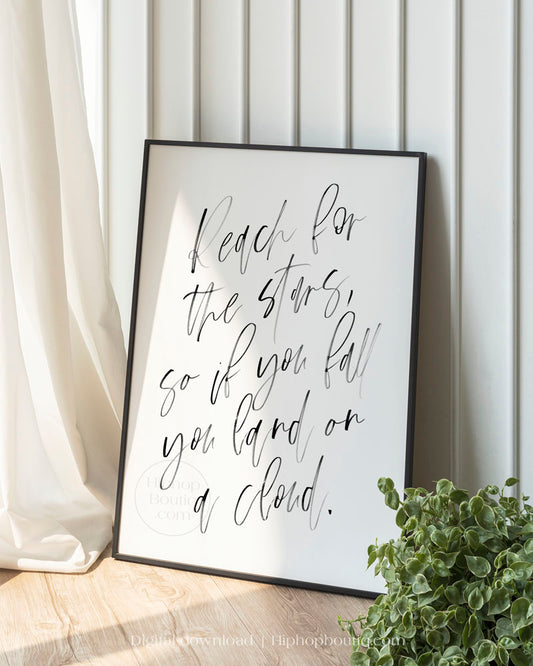 Reach for the stars poster | Hip hop themed bedroom decor - HiphopBoutiq