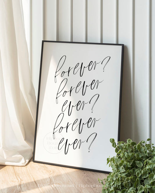 Forever ever? lyrics poster | Old school hip hop themed bedroom decor - HiphopBoutiq