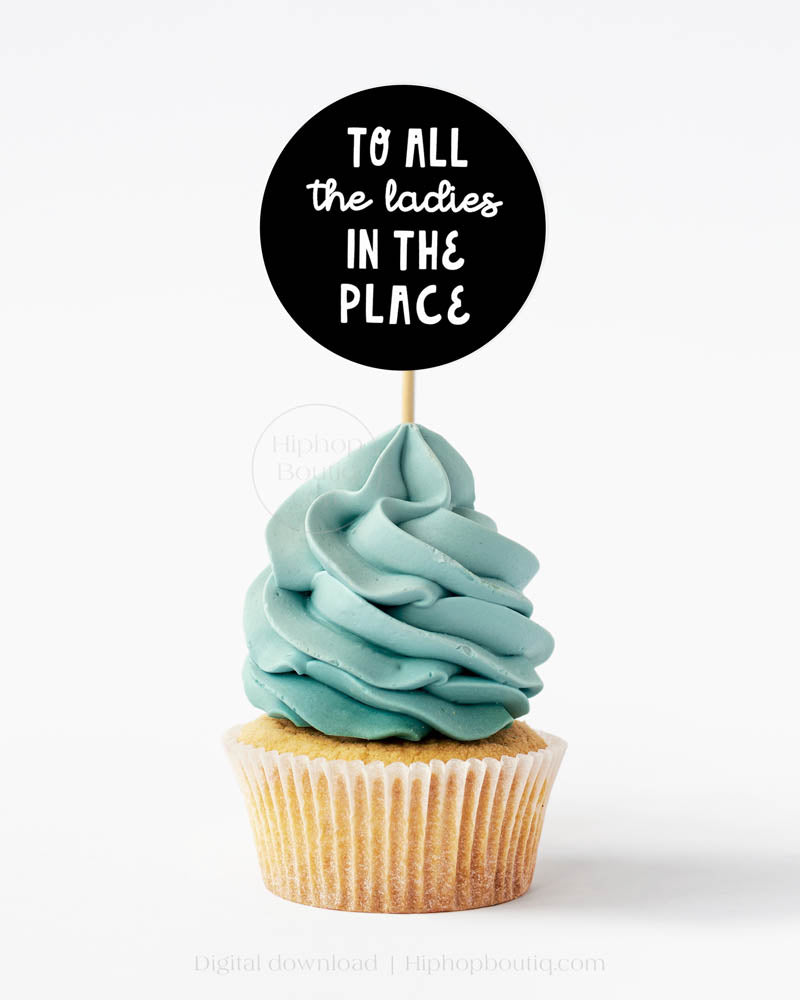 90s Hip Hop Party Cupcake Toppers