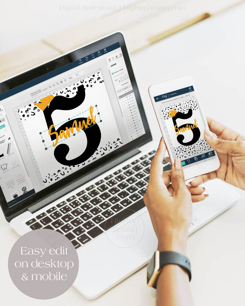 Hip hop Themed 5th Birthday Welcome Sign