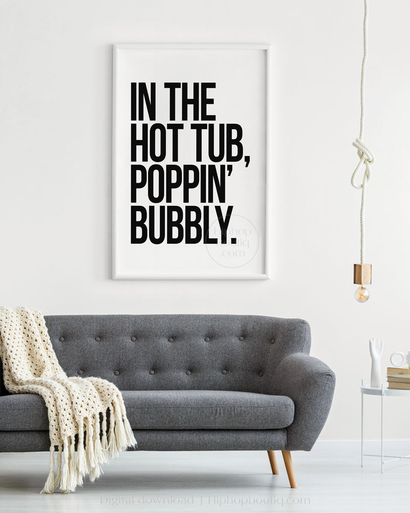 Rap lyrics printable poster | Old school hip hop lyrics wall art - HiphopBoutiq