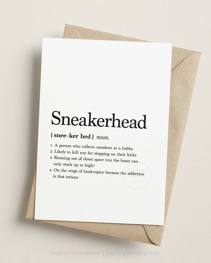 Sneakerhead Definition Birthday Card
