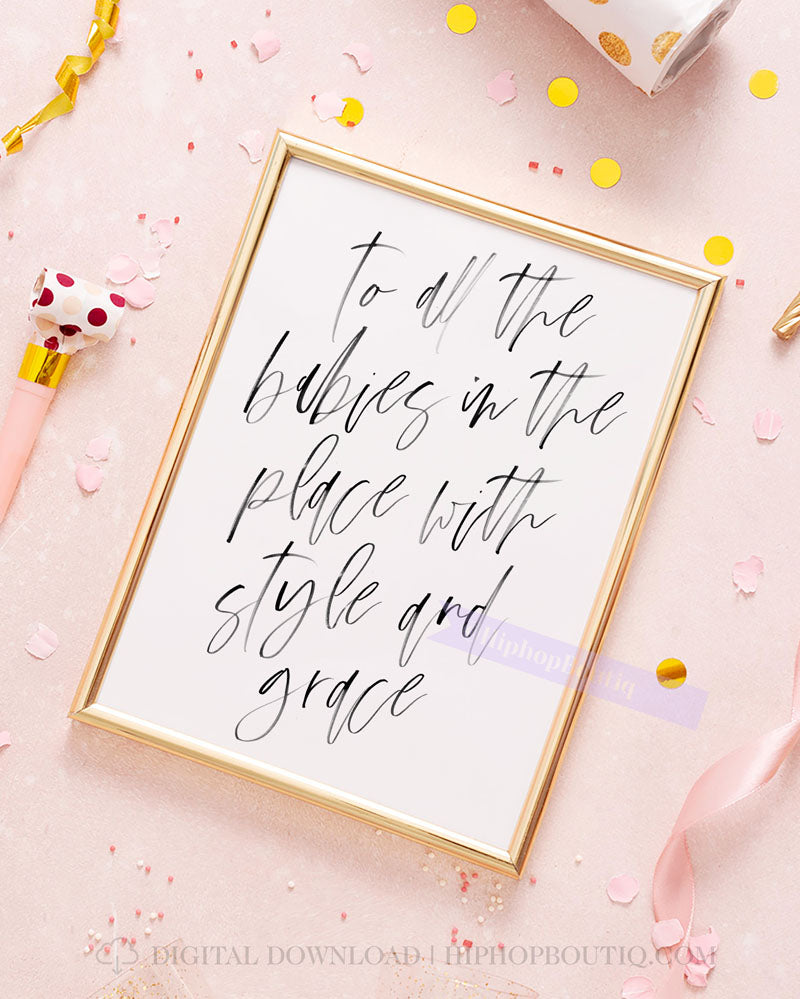 Notorious one birthday party | To all the babies in the place with style and grace | Hip hop decorations - HiphopBoutiq