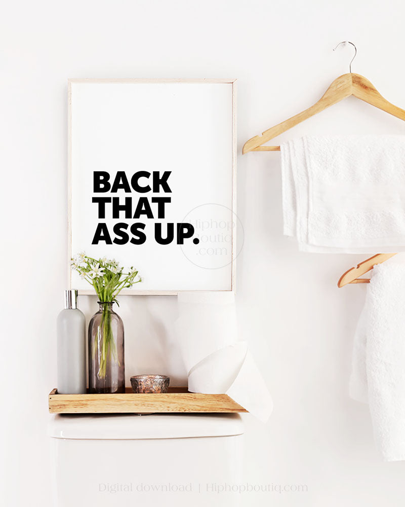 Hip hop themed bathroom sign | Old school hip hop bathroom decor - HiphopBoutiq