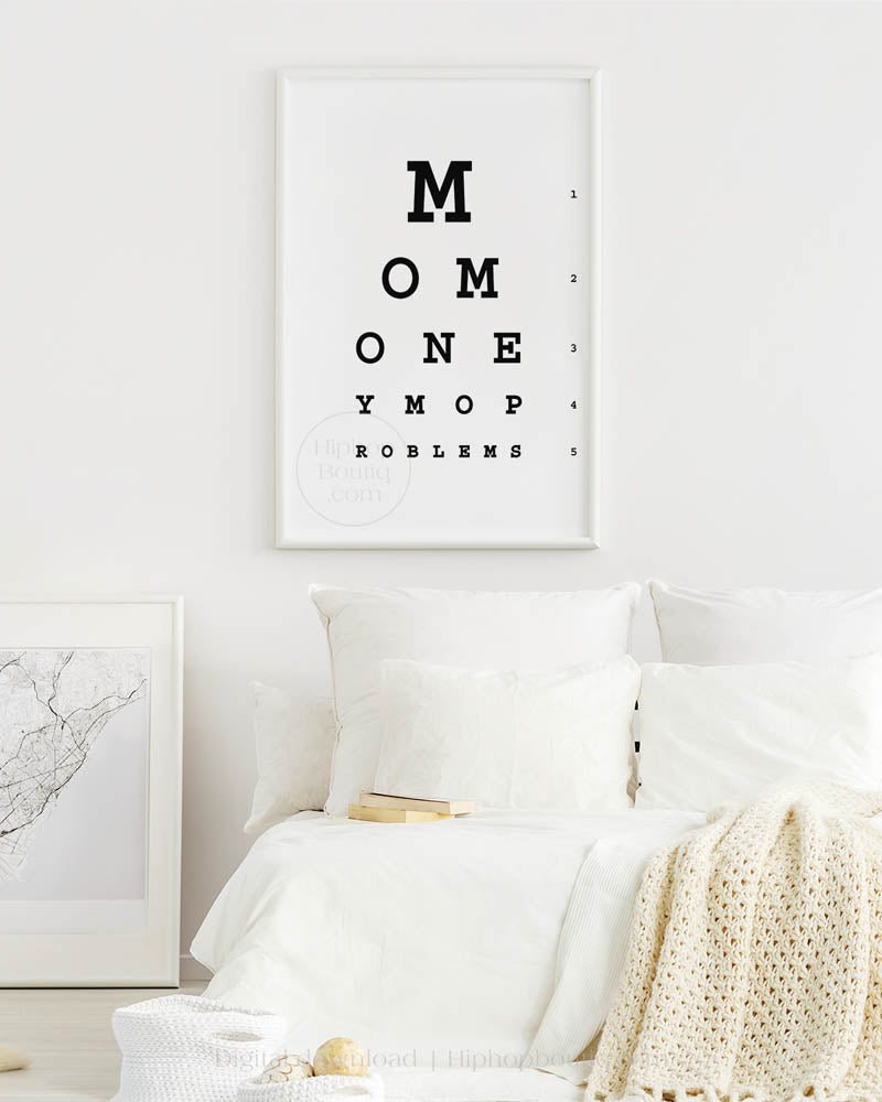 Mo money mo problems lyrics poster | Hip hop office decor | Eye test chart - HiphopBoutiq