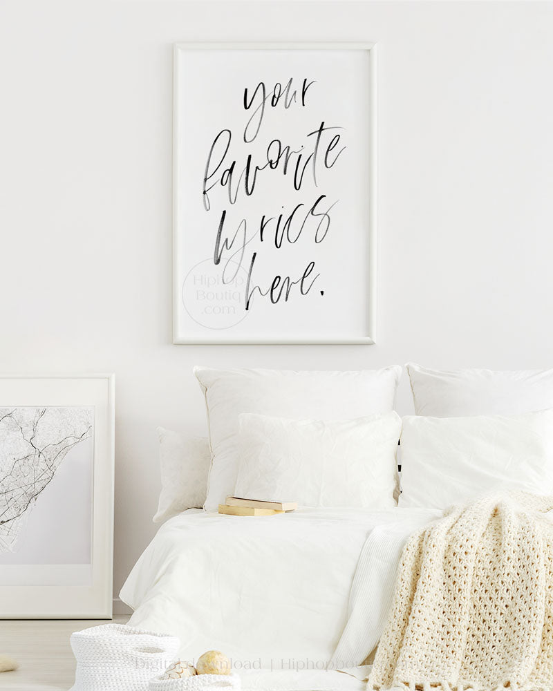 Custom Script Rap Lyrics Poster