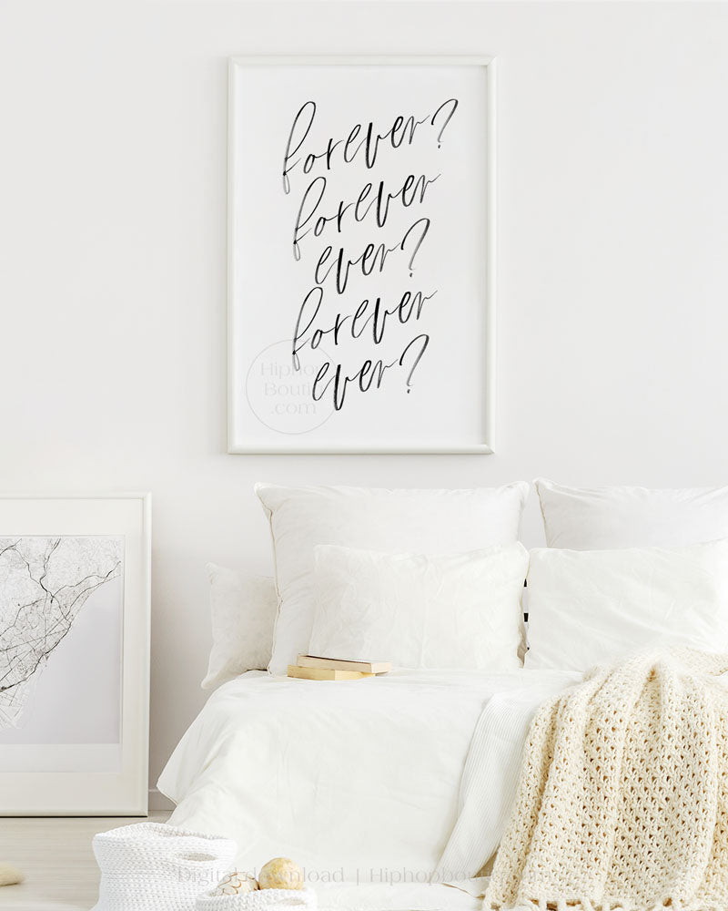 Forever ever? lyrics poster | Old school hip hop themed bedroom decor - HiphopBoutiq