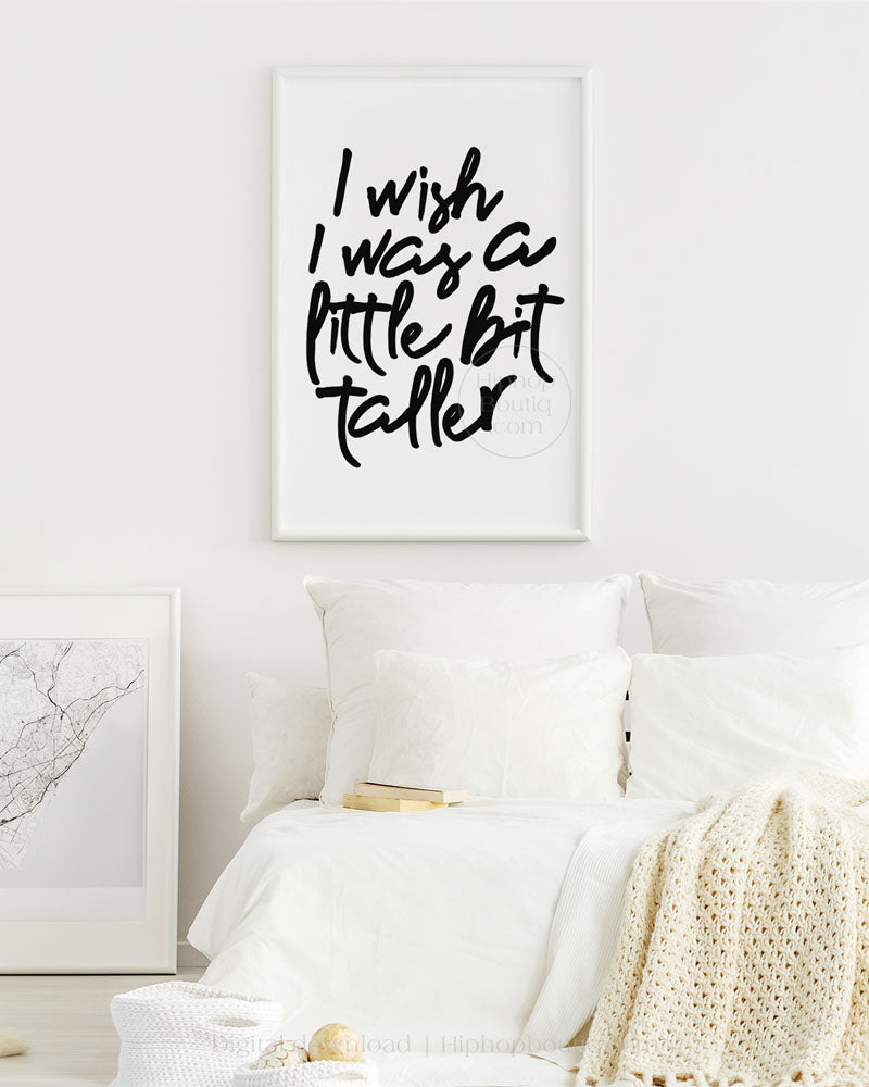 Hip hop nursery decor | I wish I was a little bit taller | Hip hop themed nursery poster - HiphopBoutiq