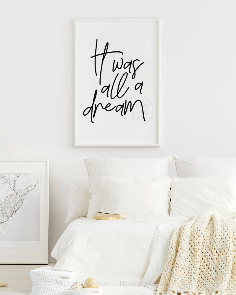 It Was All A Dream Baby Room Wall Art