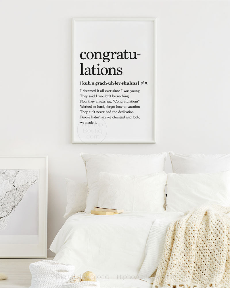 Congratulations Rap Definition Poster