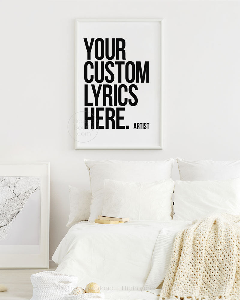 Custom Rap Lyrics Poster