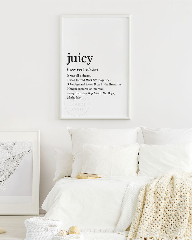 It was all a dream poster | Old school hip hop lyrics wall art | Hip hop definition - HiphopBoutiq