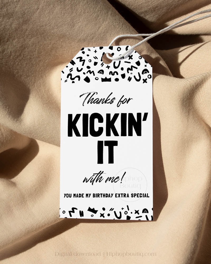 Hip Hop Birthday Party Thank You Gift Tag
