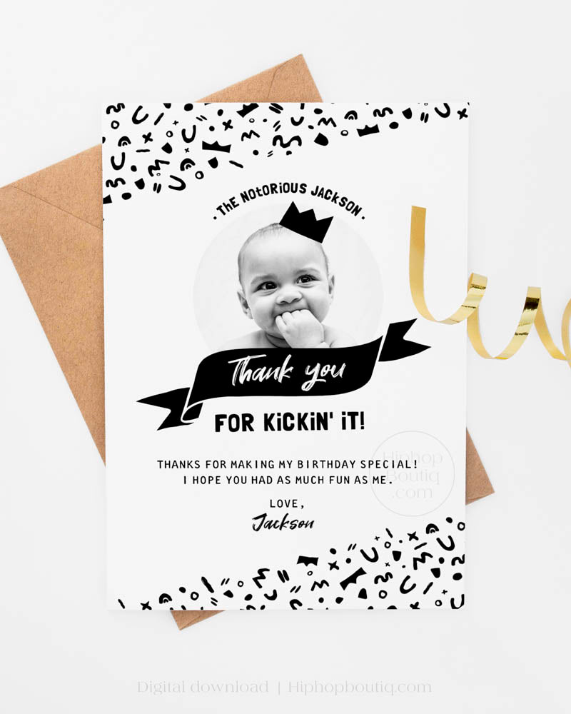 Thank You For Kickin' It Editable Card