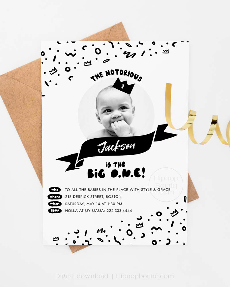 The Big One Notorious Birthday Invite Template