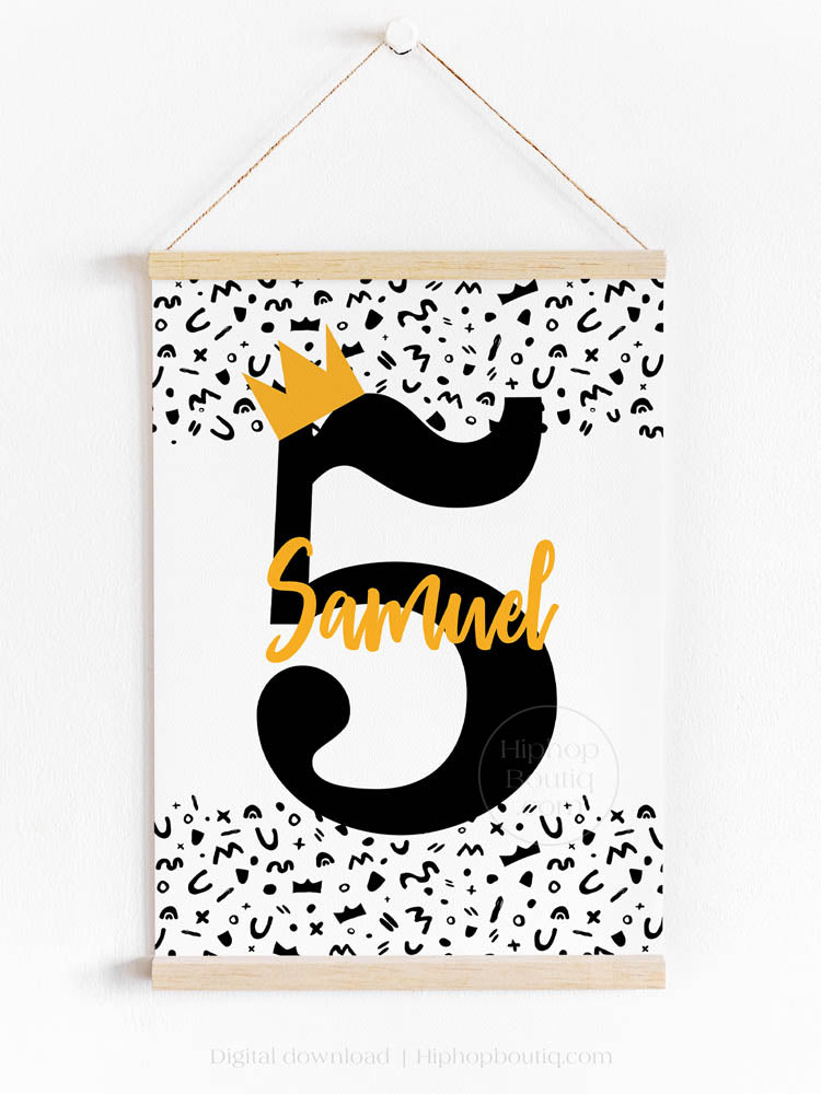 Hip hop Themed 5th Birthday Welcome Sign