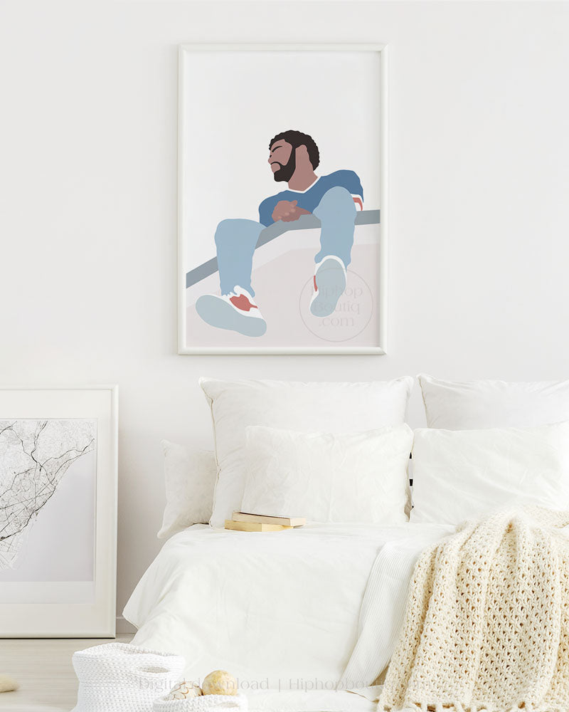 Rapper poster | Hip hop artist wall art | Rapper portrait - HiphopBoutiq