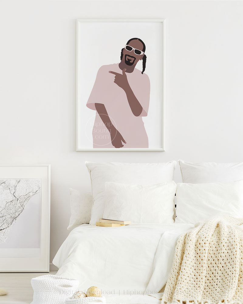 Old school rapper poster | 90s hip hop wall art printable - HiphopBoutiq