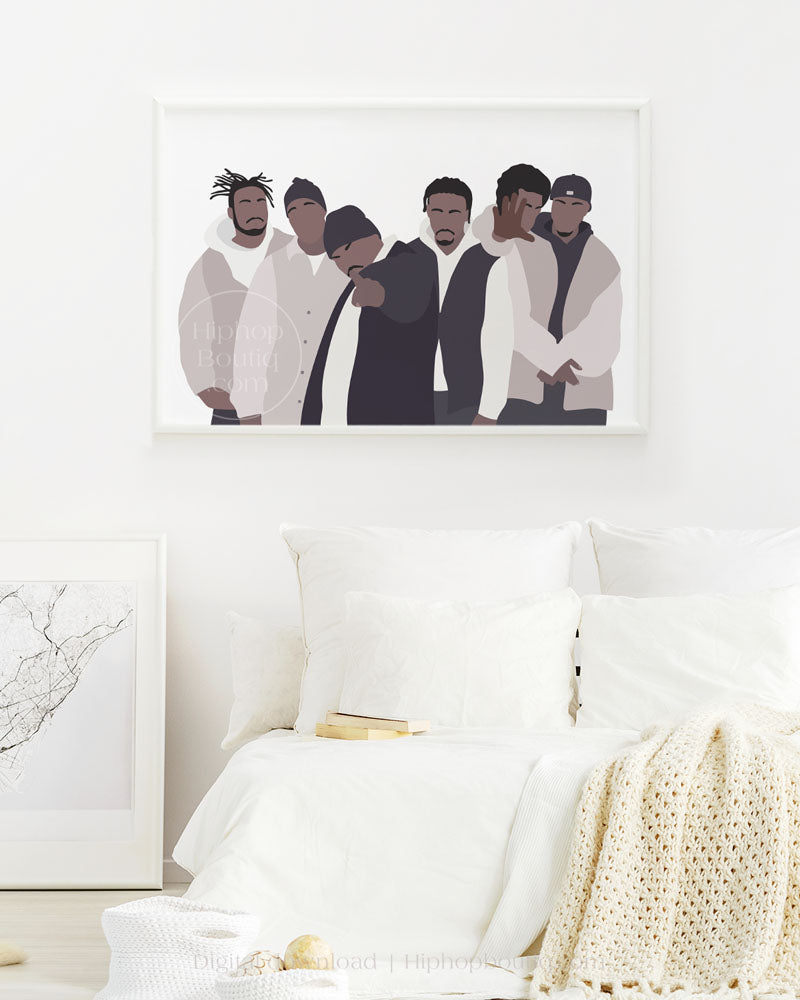 Old school rap group | Rapper poster | 90s hip hop artist wall art - HiphopBoutiq