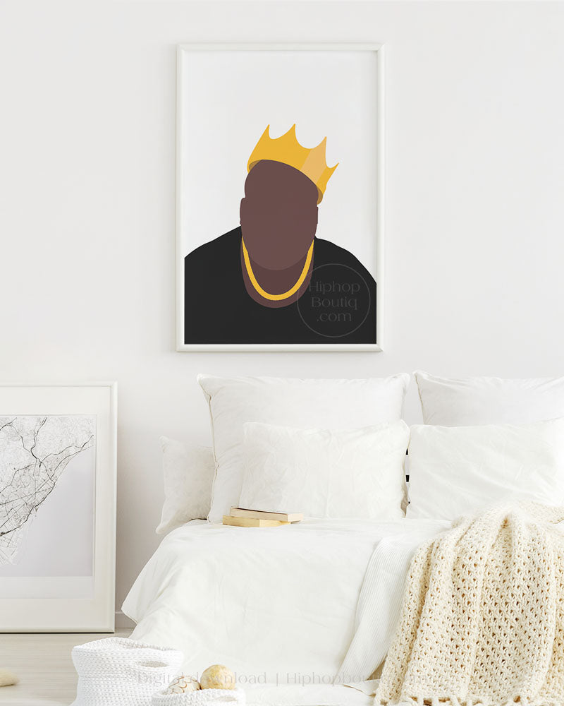 Crowned Rapper Poster Wall Art