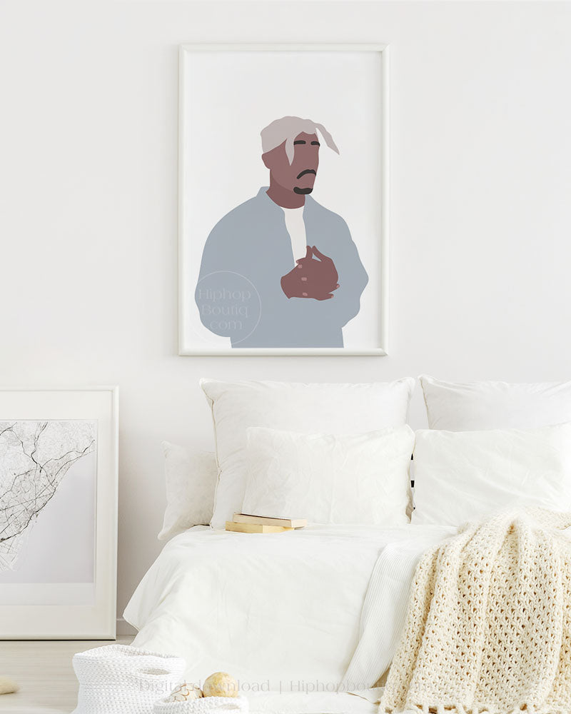Old school rapper poster | Hip hop wall art | Hip hop artist sign