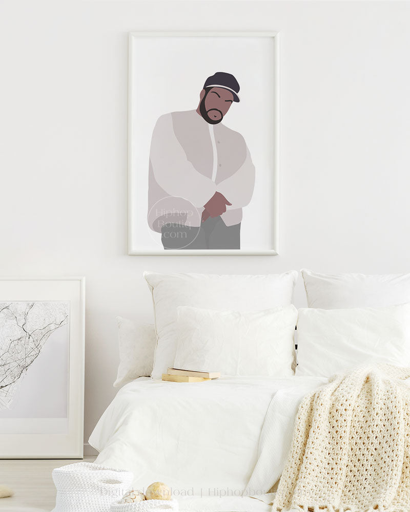 90s rapper poster | Old school hip hop wall art printable - HiphopBoutiq