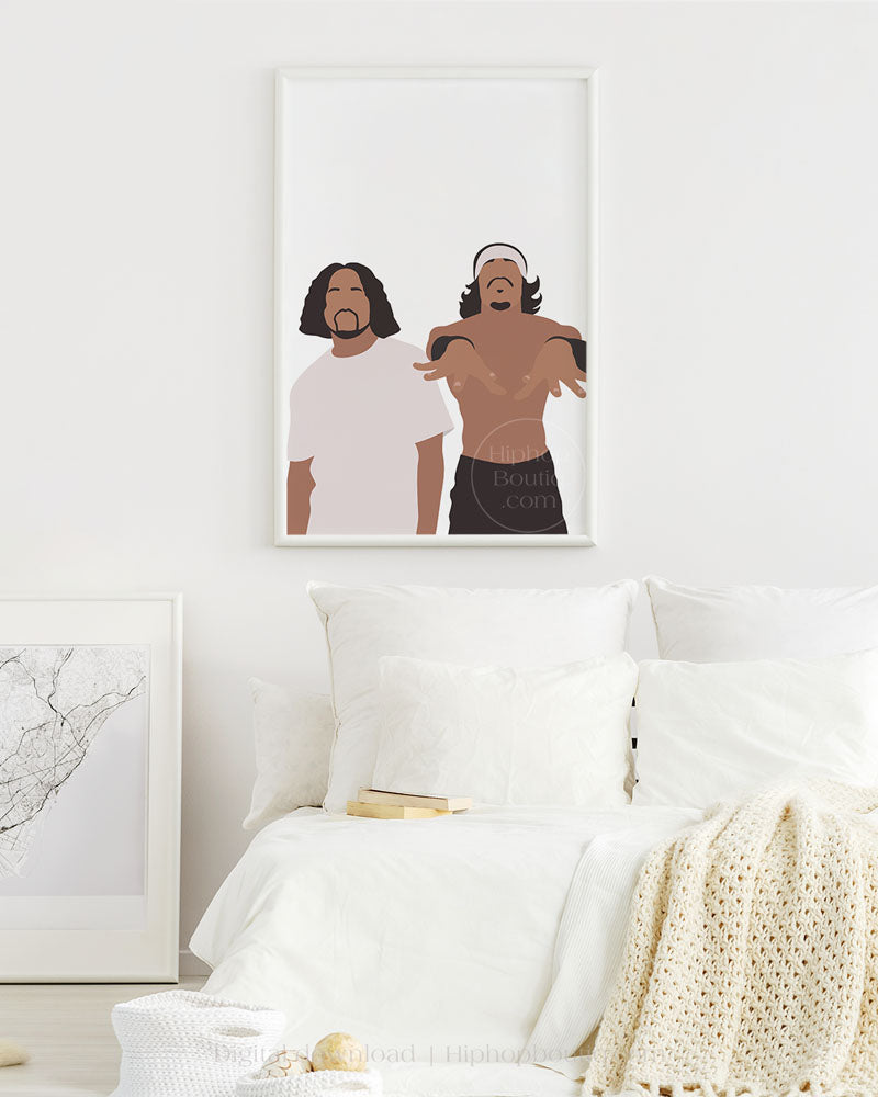 Old school rapper poster | 90s hip hop wall art printable - HiphopBoutiq