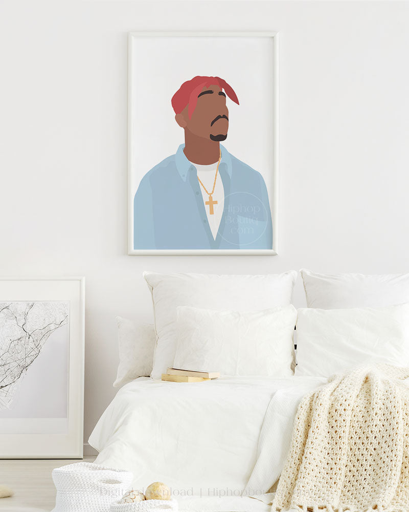 Old school rapper poster | 90s hip hop wall art printable - HiphopBoutiq