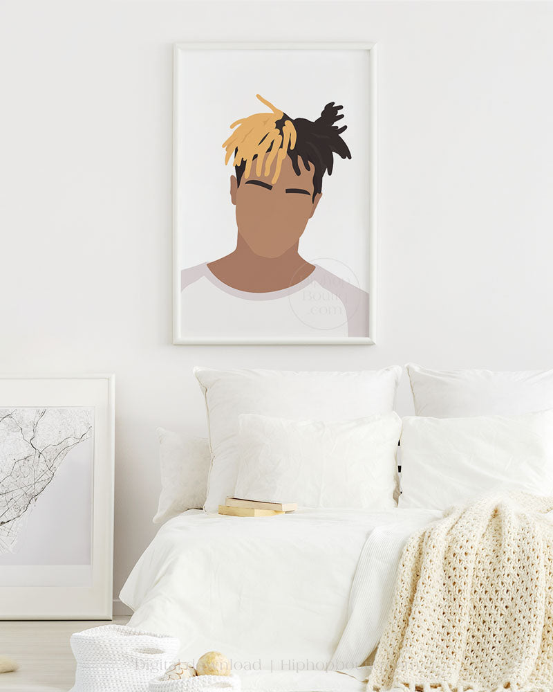 Rapper portrait printable | Rapper poster | Hip hop artist wall art - HiphopBoutiq