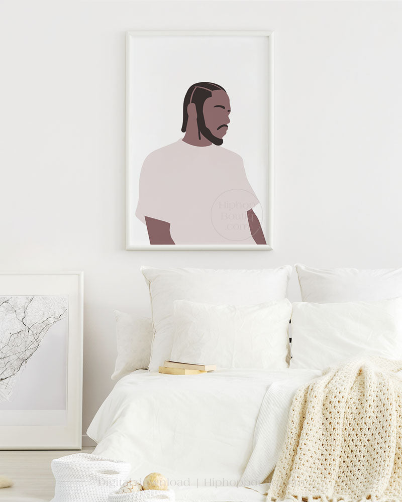 Rapper poster | Rapper portrait printable | Hip hop artist wall art - HiphopBoutiq